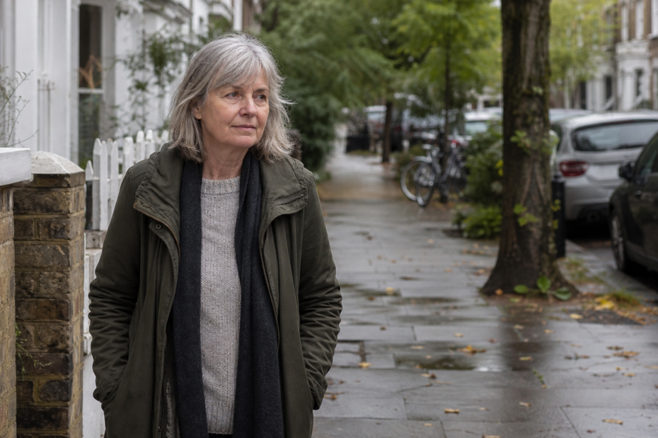 London woman over 60 rebuilding confidence after bereavement on a neighbourhood walk